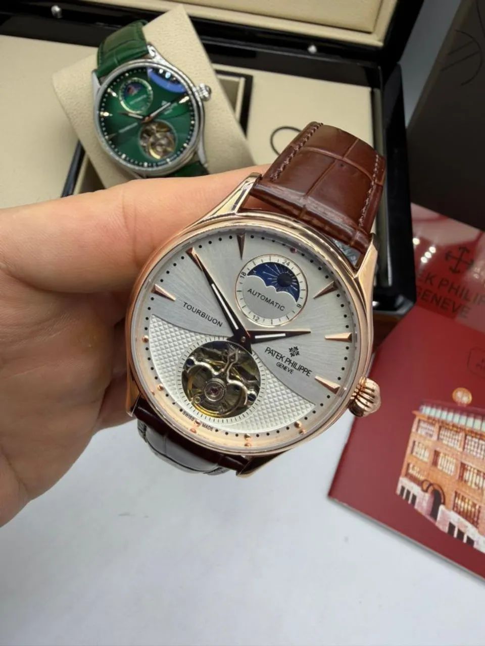 Relógio Estilo Patek Philippe Tourbillon Automático  - Foto 2