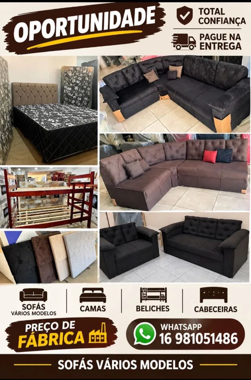 SOFÁS E CAMAS A PREÇO DE FÁ/ PAGUE SÓ NA HORA DA ENTREGA