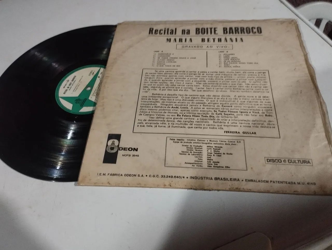 LP Maria Betânia recital original Odeon bom estado  - Foto 3