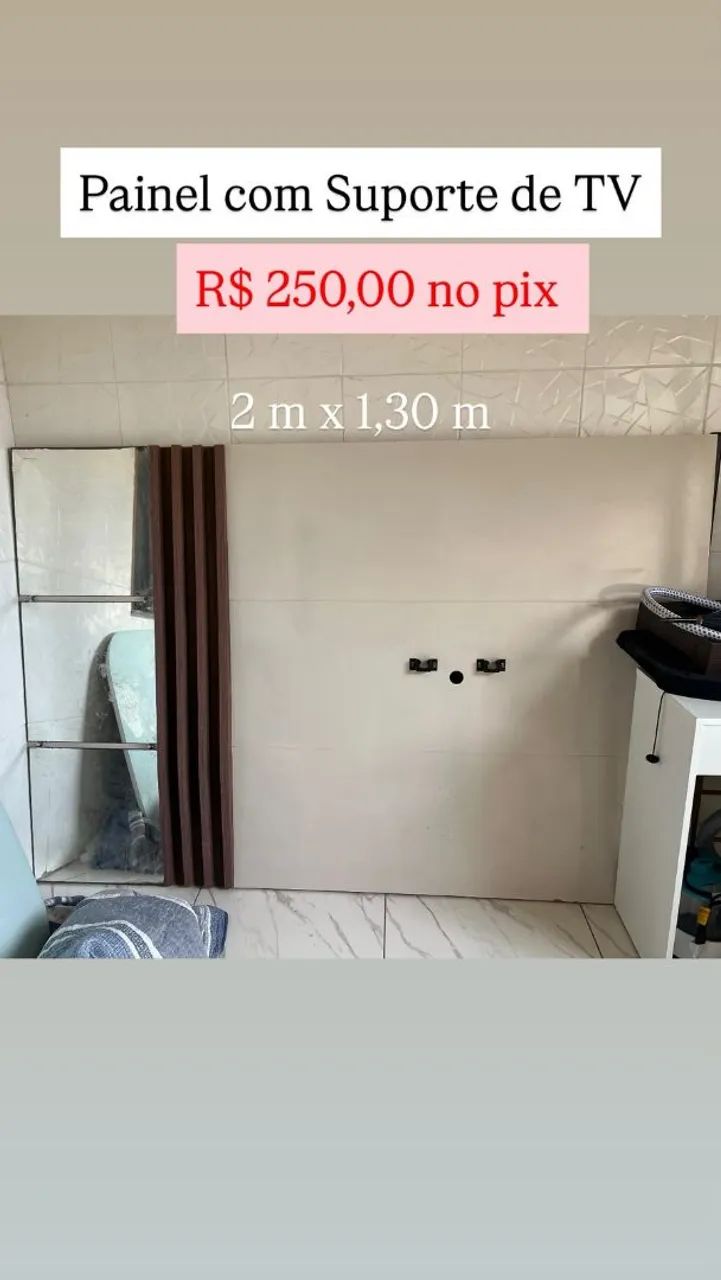 Painel de sala com suporte de TV