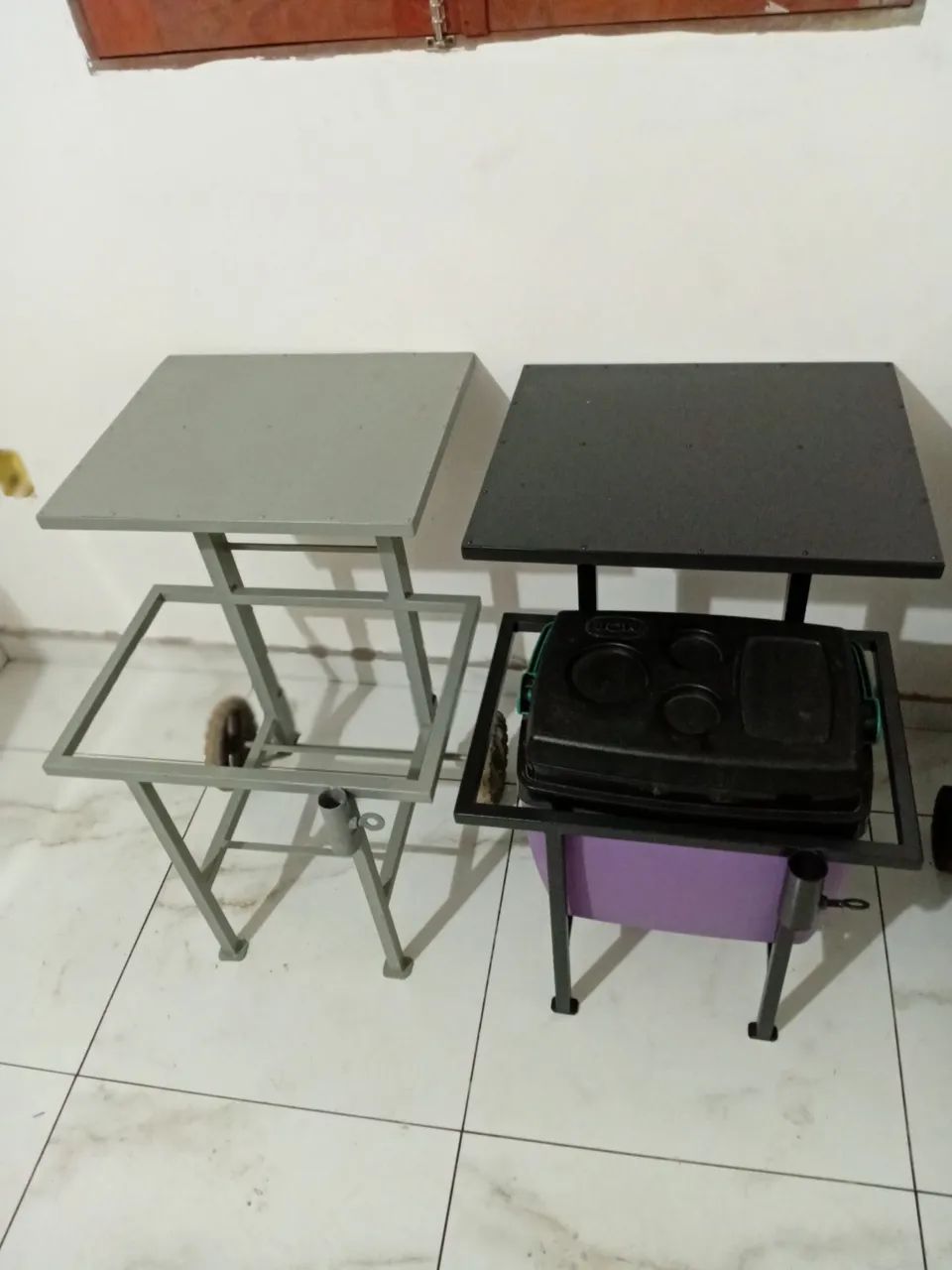 Carrinho para caixa térmica com mesa acoplada - Foto 2