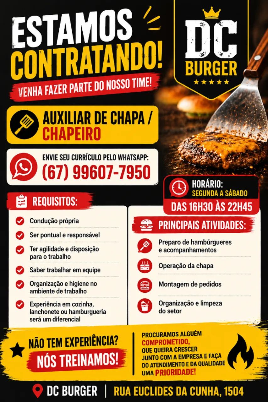 VAGA DE EMPREGO PARA CHAPEIRO 