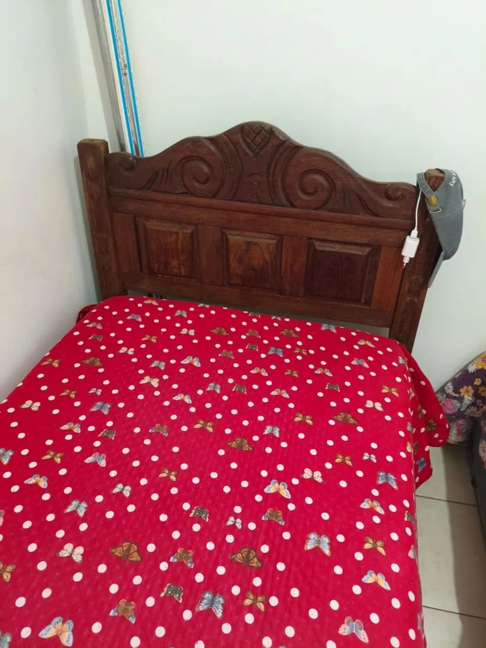 Cama de Solteiro Sucupira e Colchão Magnético 