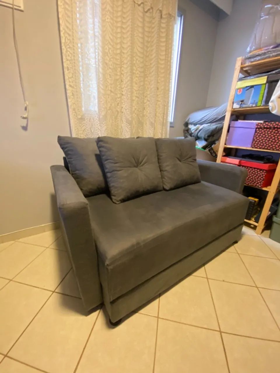Sofá-Cama 2 Lugares - Excelente Estado - Pouco Uso