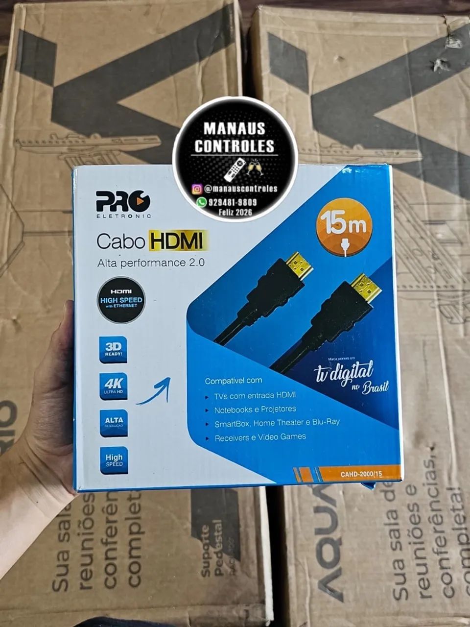 Cabo HDMI para TV 15 metros 