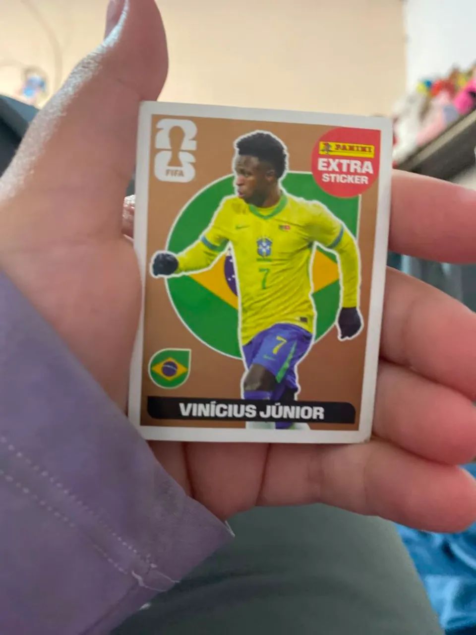  Figurinha extra Sticker Bronze- Vinicius junior