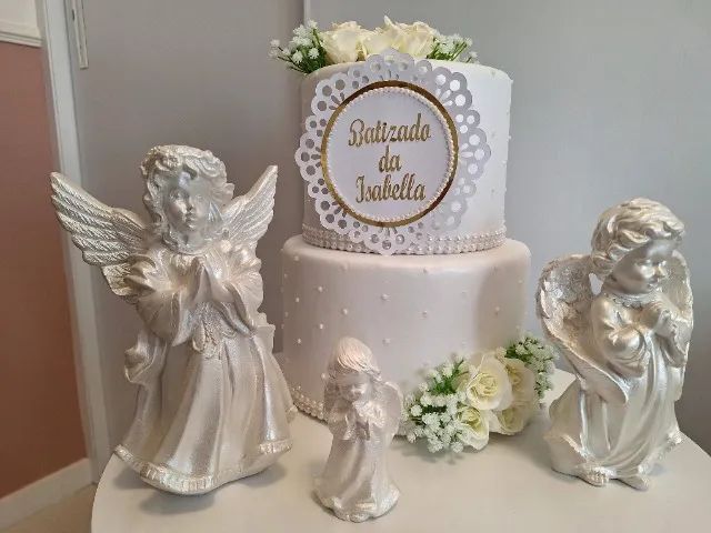 Bolo Decorativo + Anjos em Gesso - Foto 2