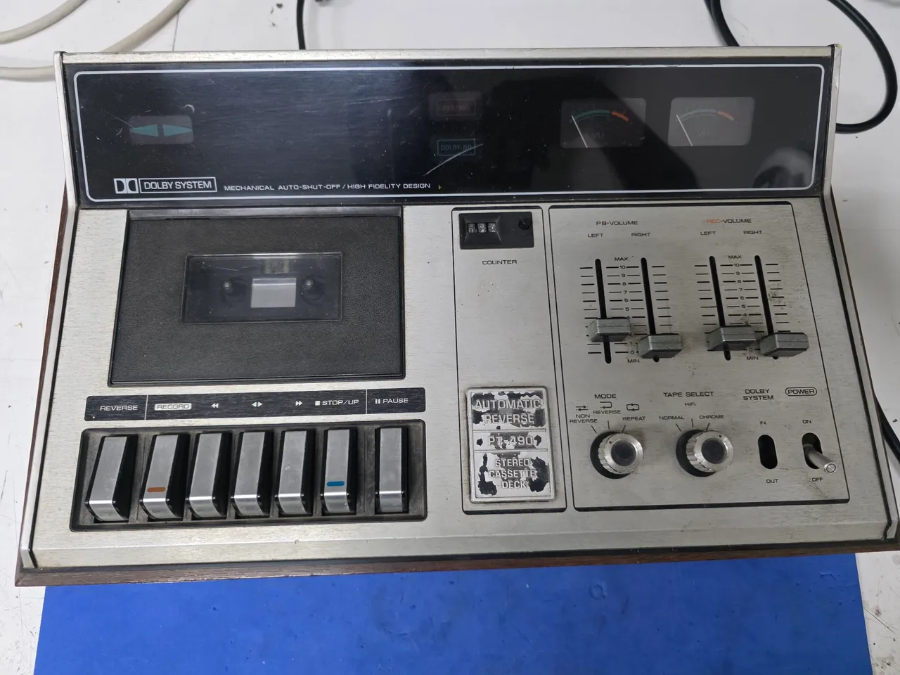 Tape Deck Evadin antigo tipo de mesa modelo TD 7218, excelente