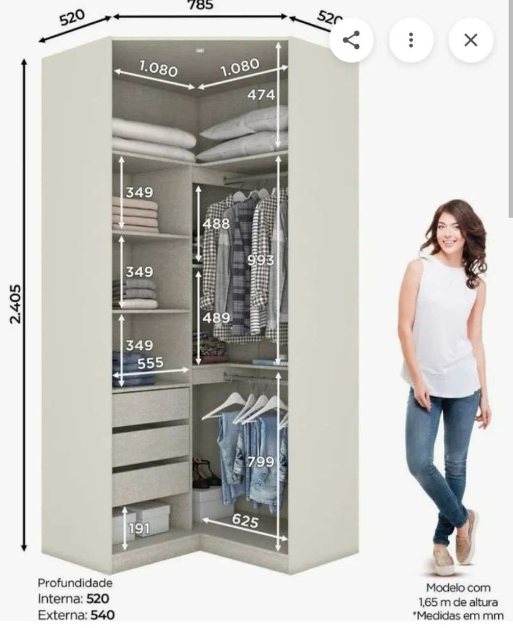 GUARDA ROUPA DE CANTO HENN - Foto 2