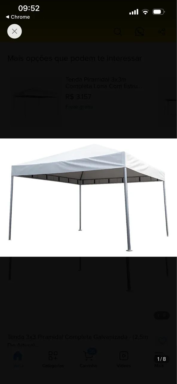 Tenda piramidal 3m