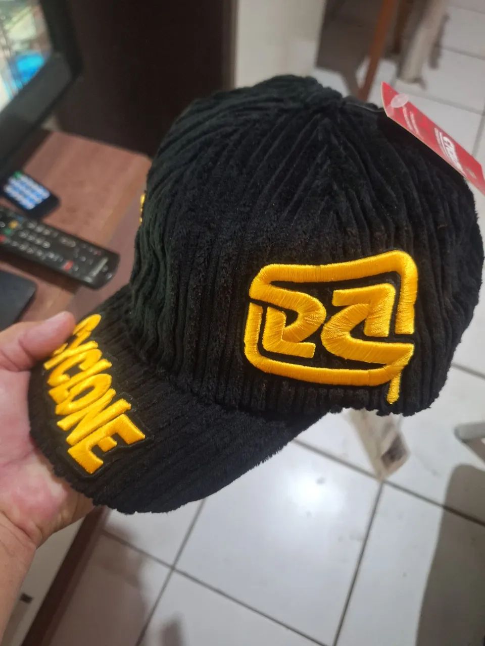 Boné da ciclone de veludo original  - Foto 5