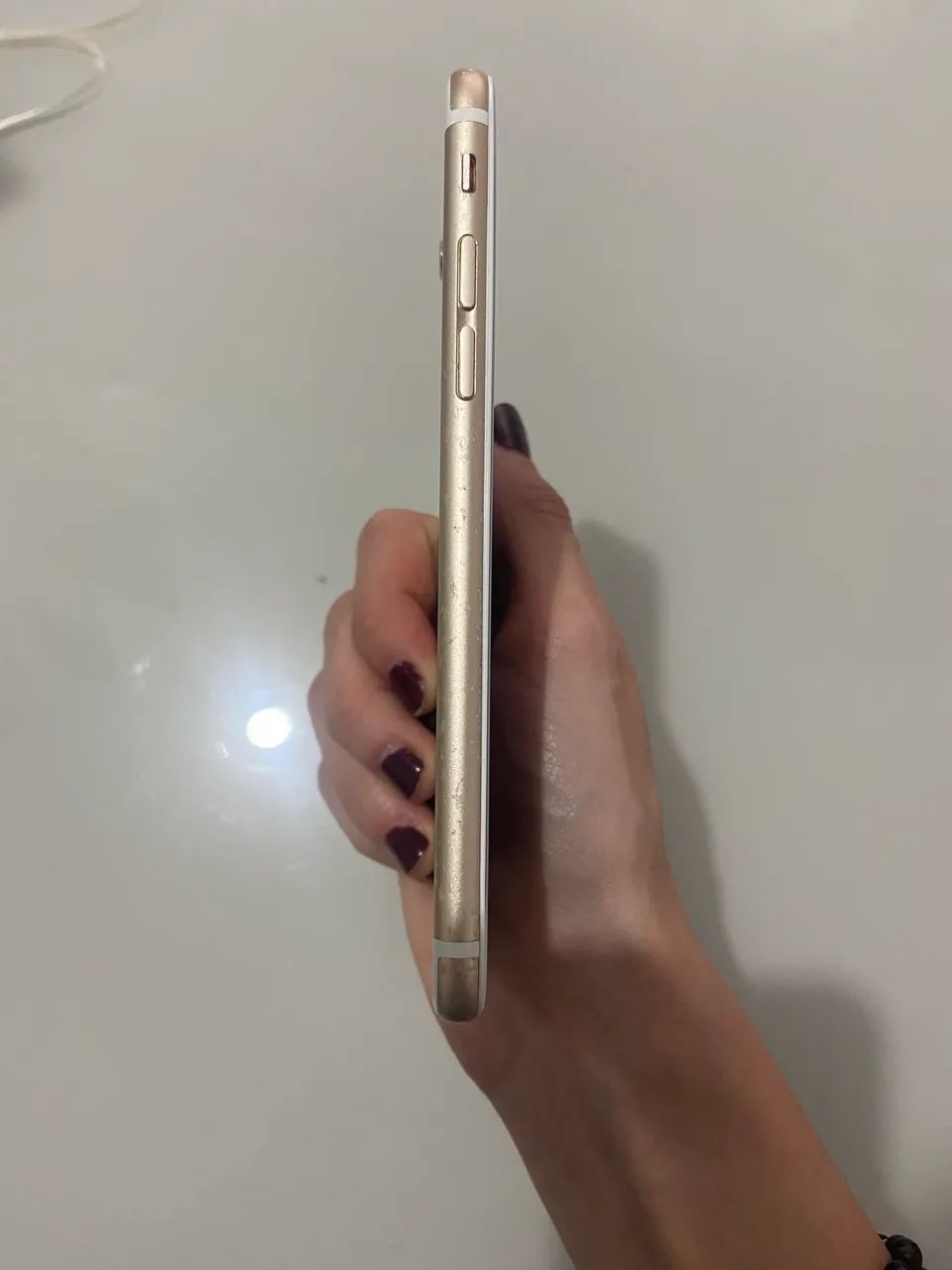 iPhone 6s dourado 32GB bateria 100% + película e capinha  - Foto 4