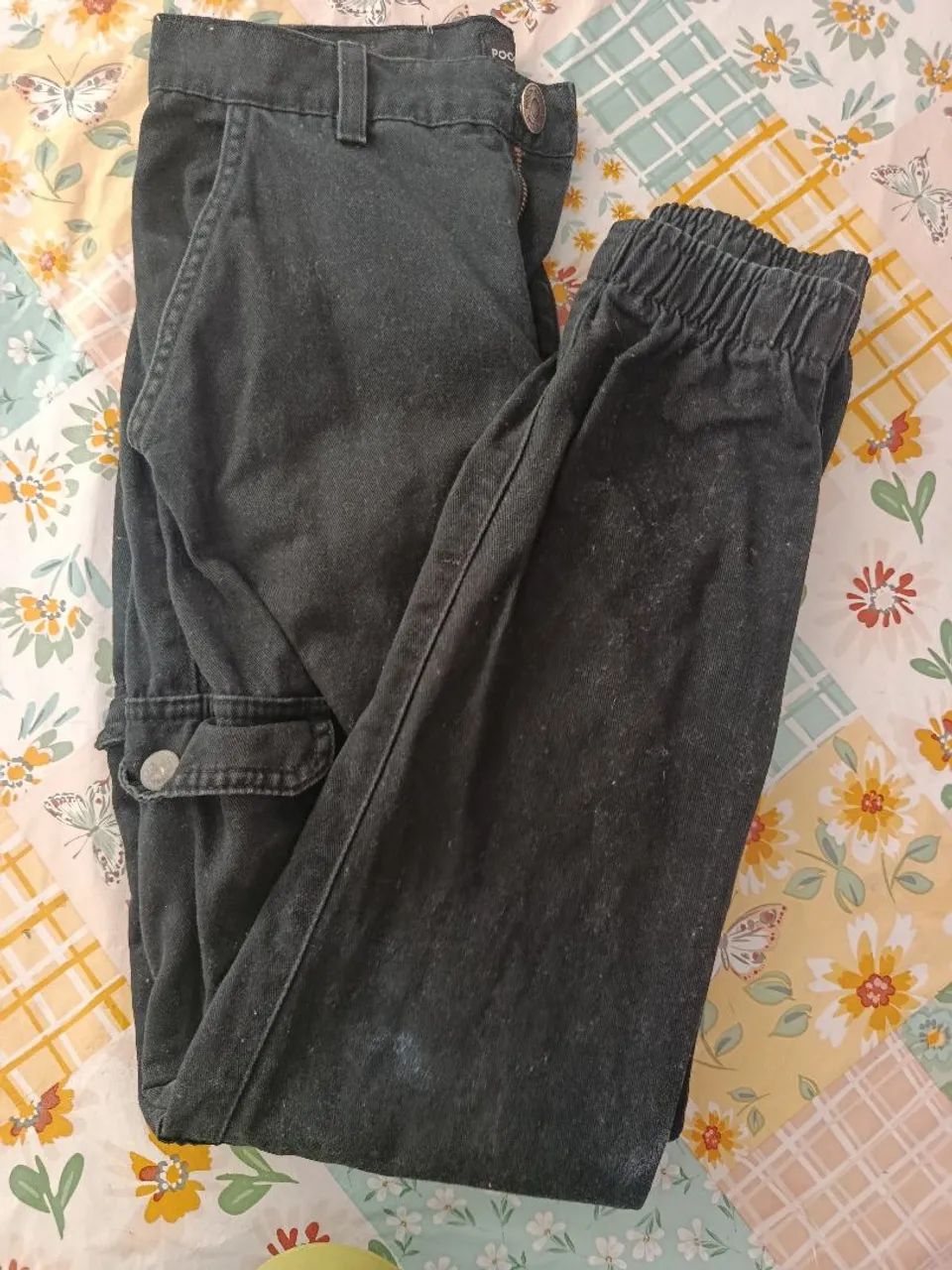 Calça cargo preta 