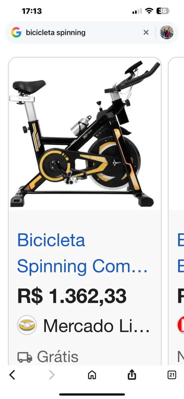 Bicicleta ergométrica spinning