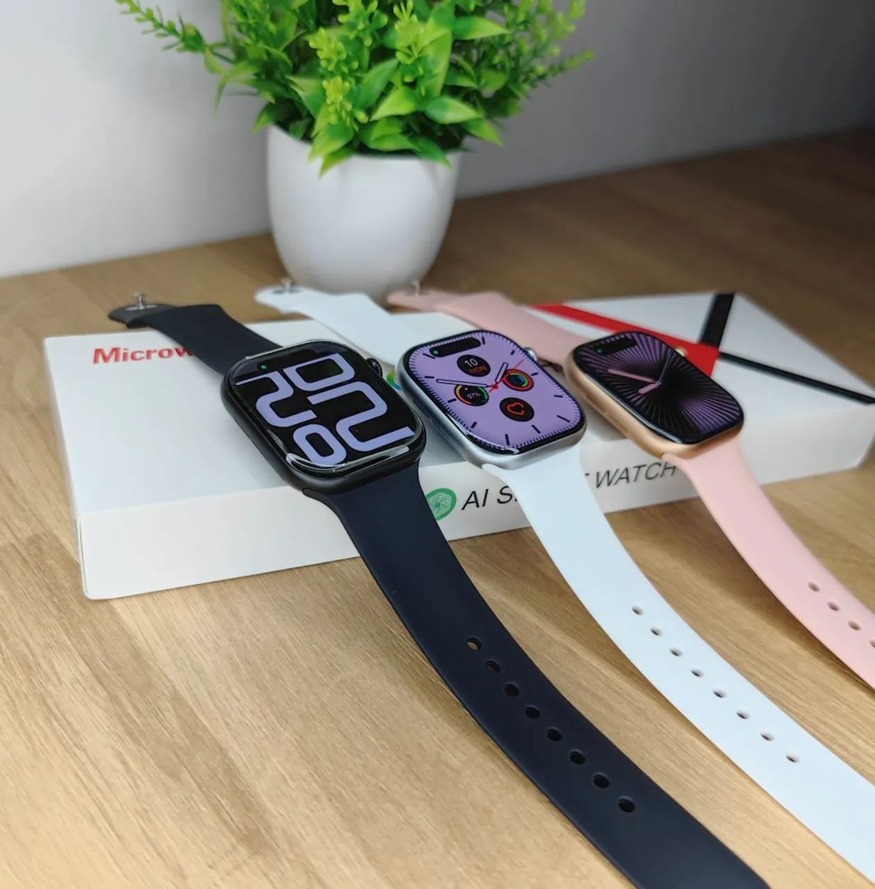 Smartwatch Microwear W10 Pro 46mm Amoled 2 pulseiras - Foto 2