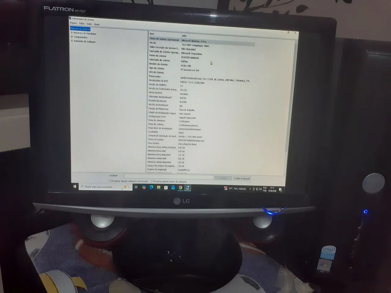 COMPUTADOR COMPLETO DELL PROCESSADOR INTEL PENTIUM DUAL EM BOM ESTADO - Foto 2