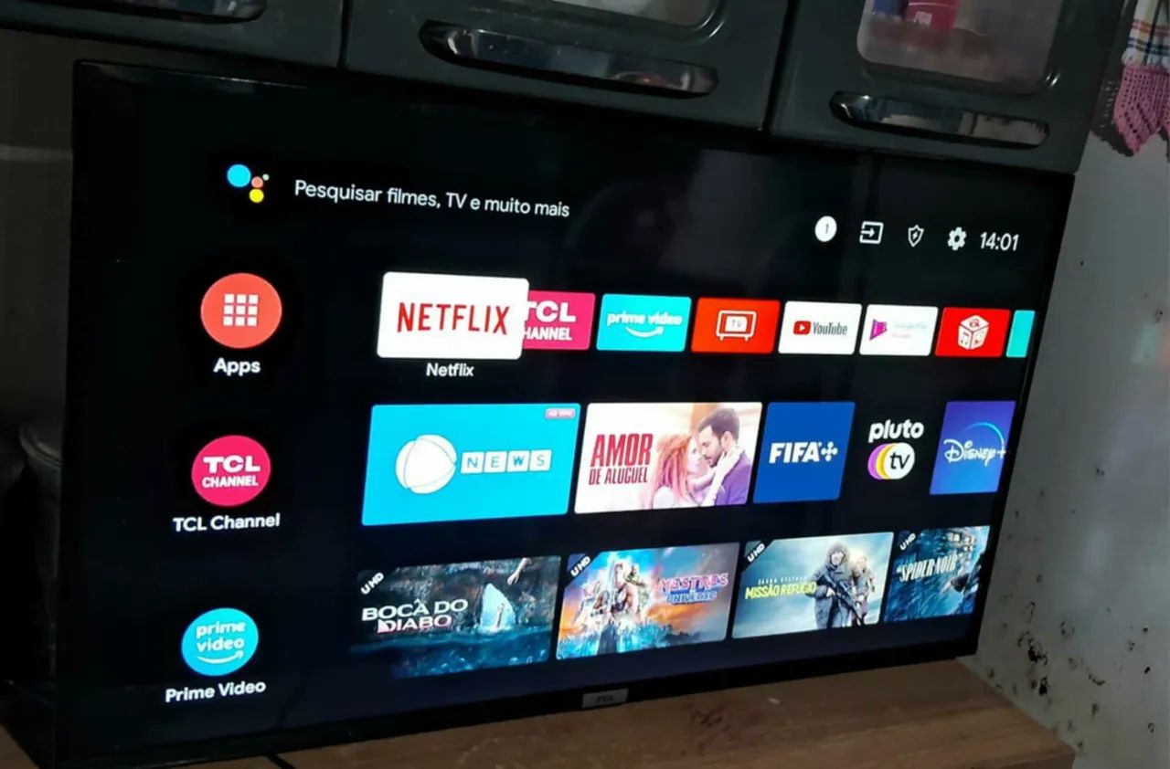 tv 40 smart Android comando de voz todos apps entrego controle * - Foto 4