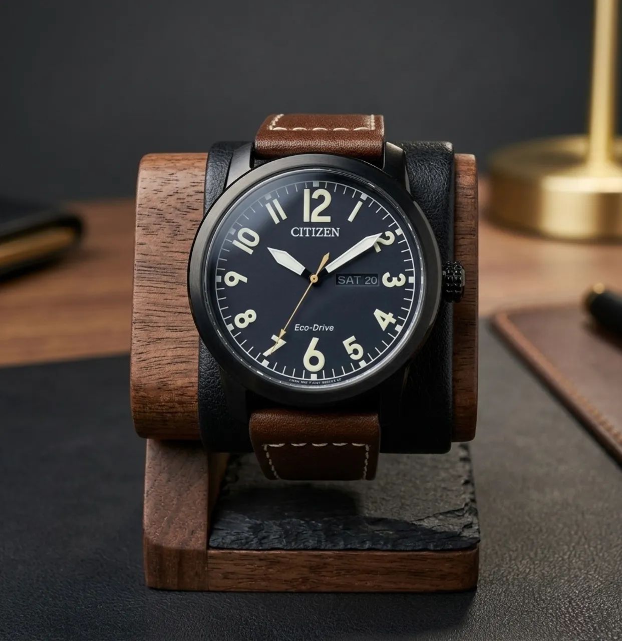 Relógio Citizen Eco Drive Militar Novo