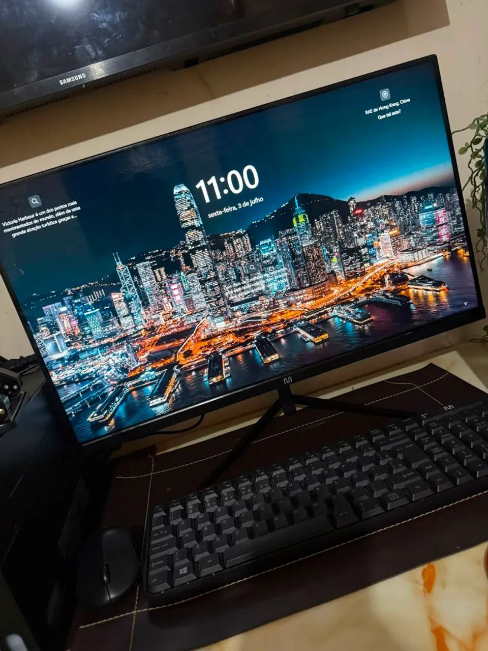Computador all in one Core i3 SSD de 128gb 4gb DDR4 tela de 23.8" polegadas 