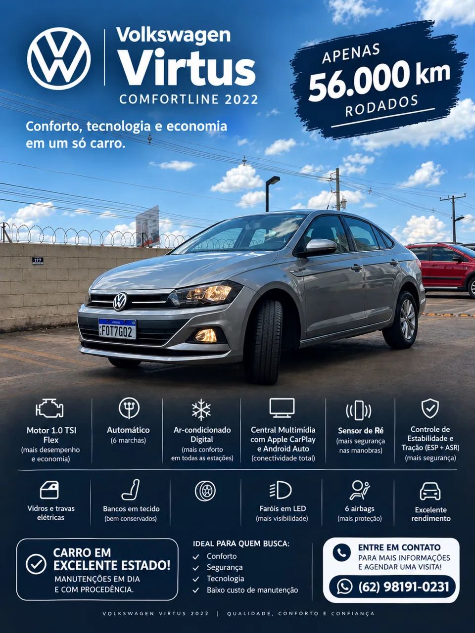 Volkswagen Virtus 1.0 TSI AT 2022