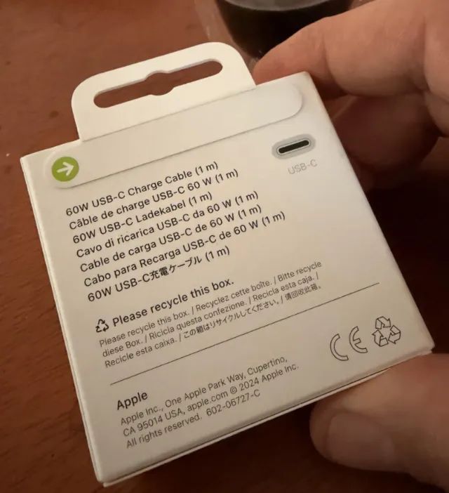 Apple Cabo para recarga de 60W com conector USB-C (1m) - Foto 2
