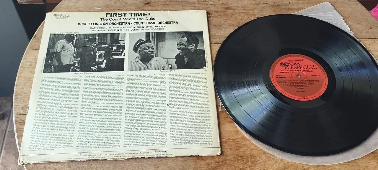 LP First Time! - The Count Meets the Duke - Duke Ellington Orchestra Count Basie Orchestra - Foto 4