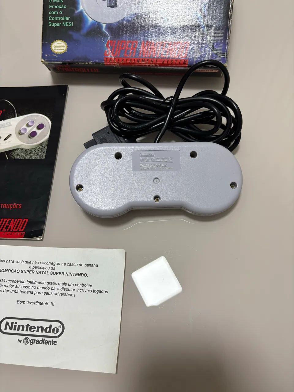 Controle original Super Nintendo com caixa e manual completo  - Foto 3