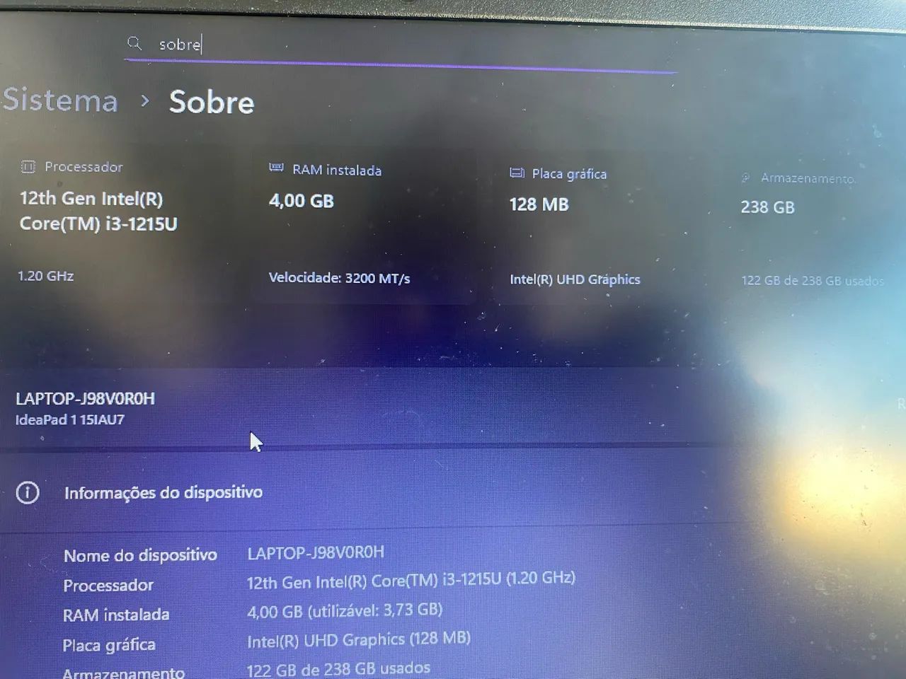 Notebook Lenovo 1 i3 1215u - Foto 2