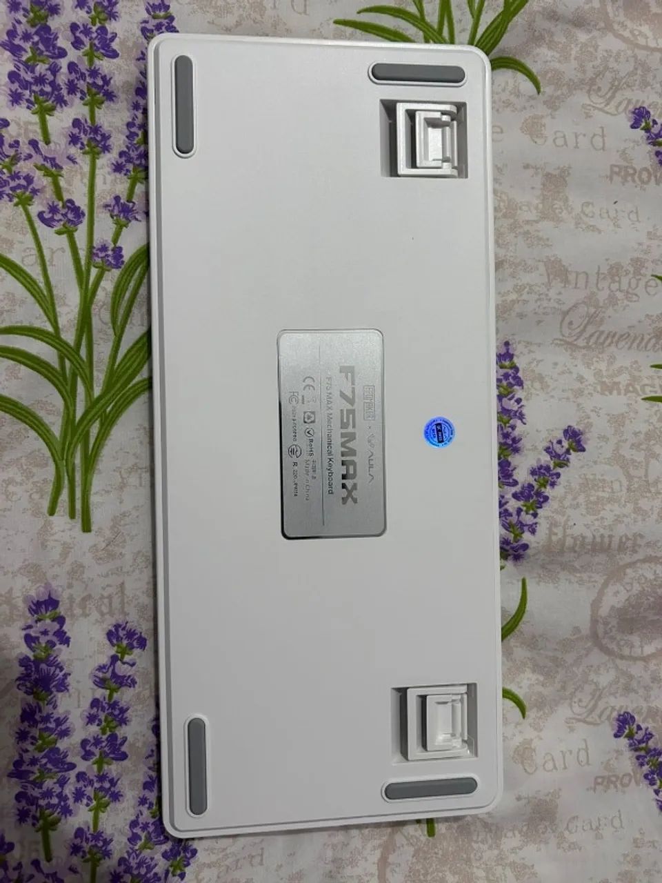 Teclado Aula F75 Max Branco com Rosa  - Foto 3