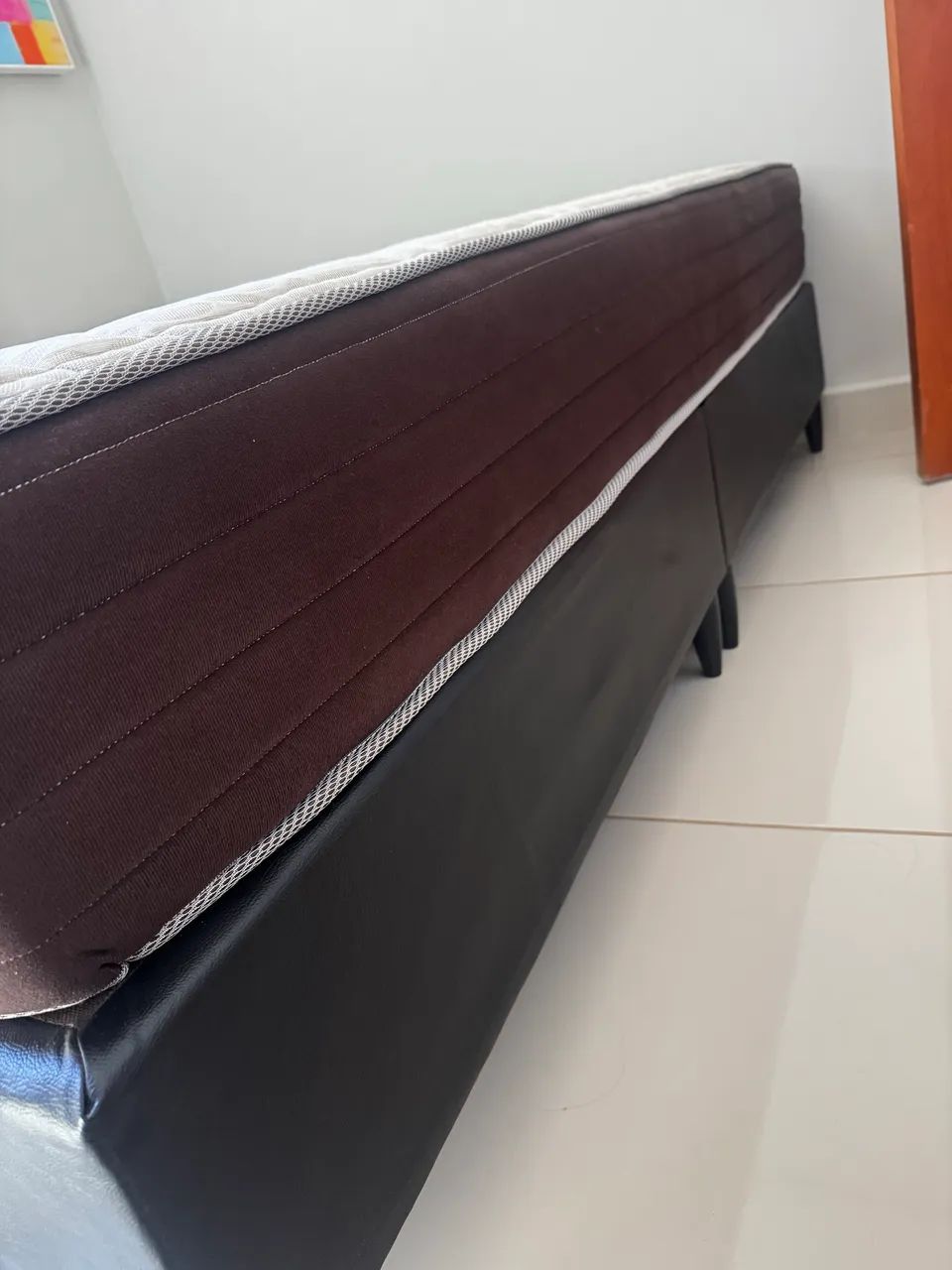 Cama box + colchão Ortobom Queen 