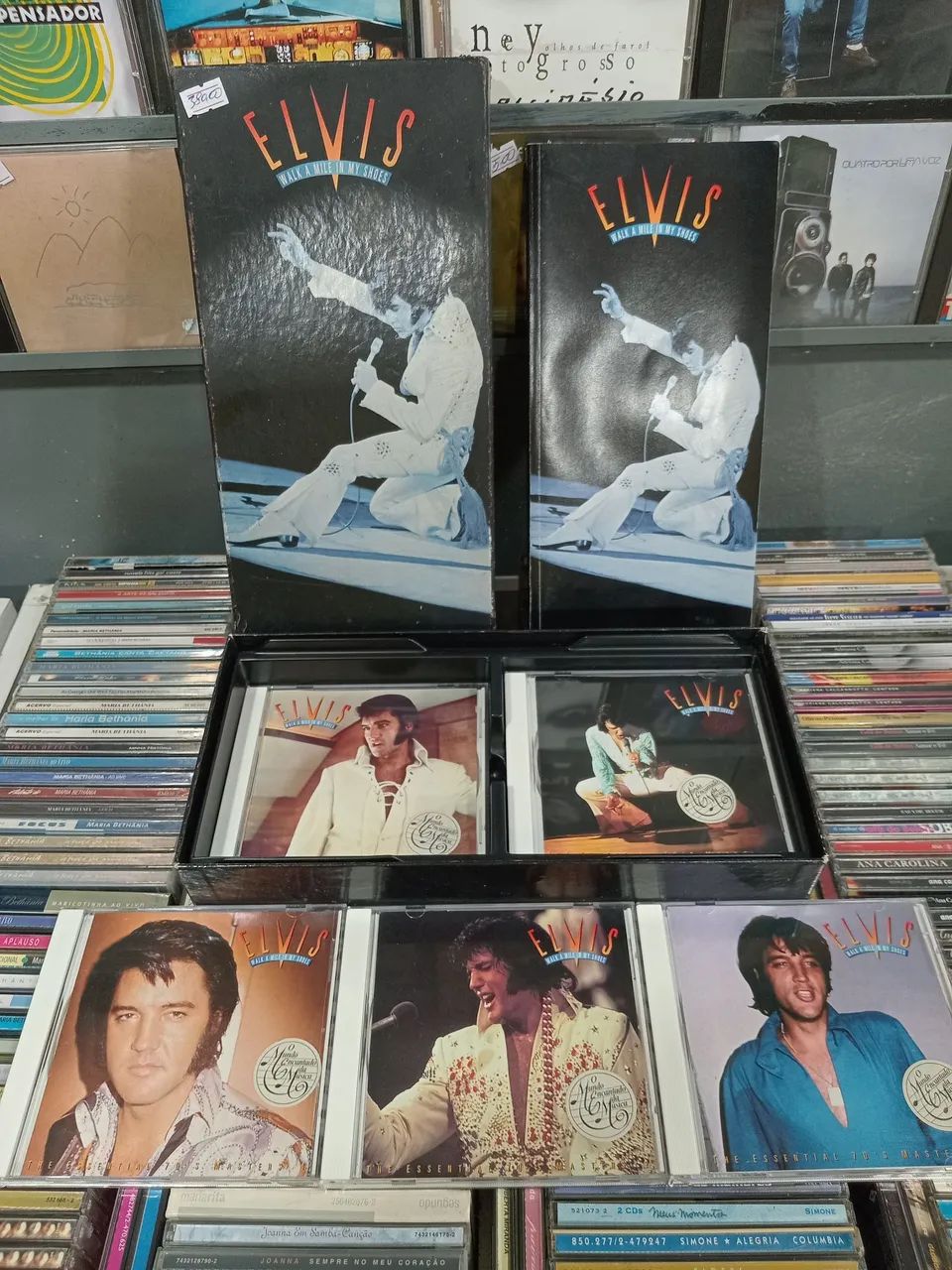 Box Elvis Presley com 5 cds e Revista 