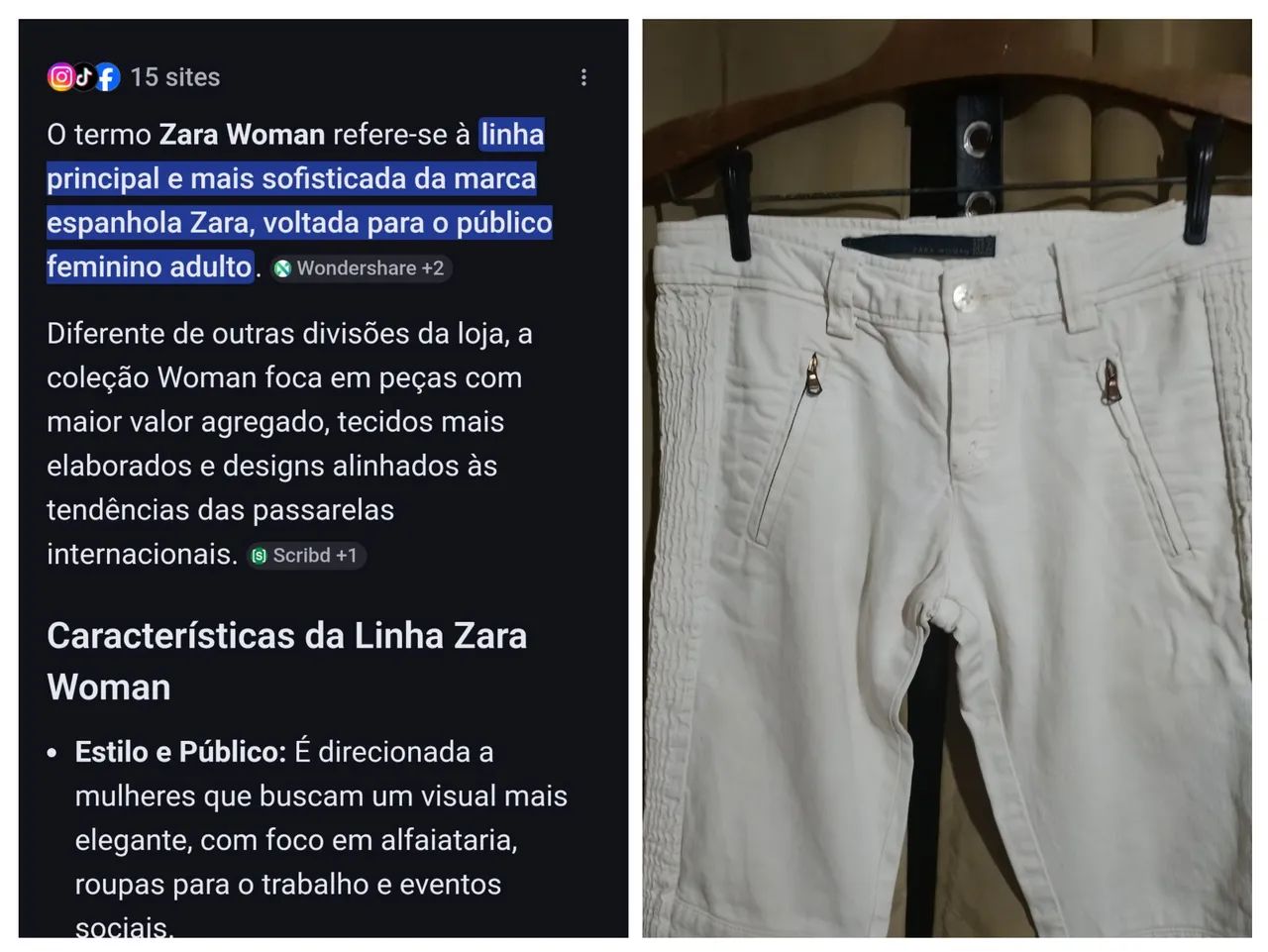 Calça jeans feminina Zara  - Foto 2