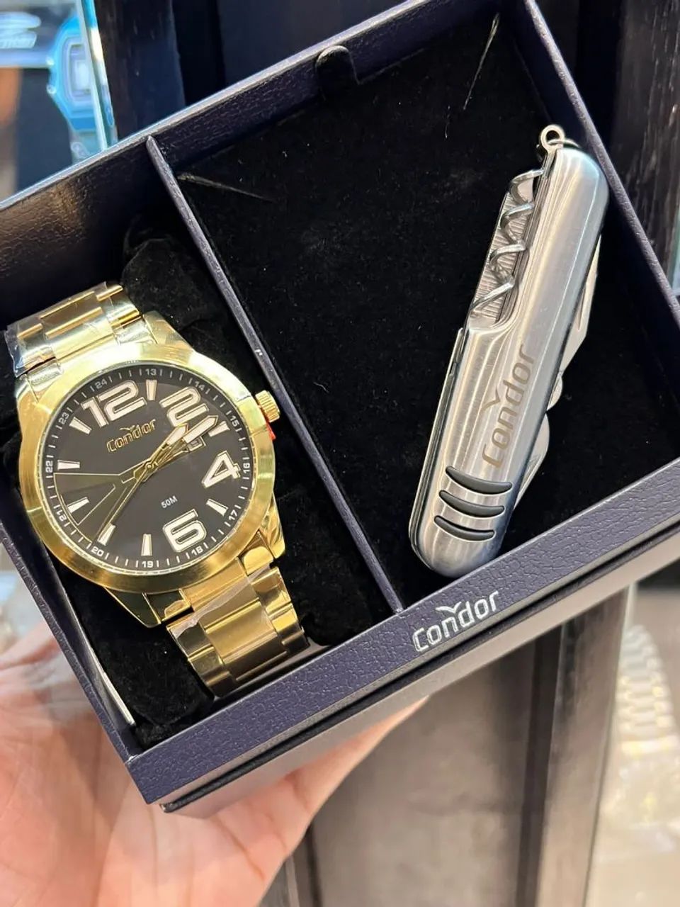 Relógio Masculino Condor Analógico Dourado 