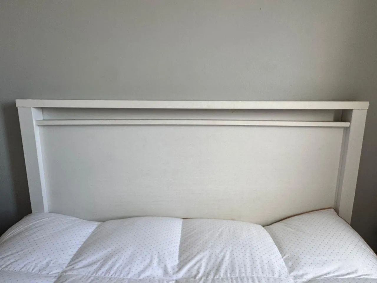 ACEITO OFERTA!! Cabeceira branca cama de casal - Foto 2