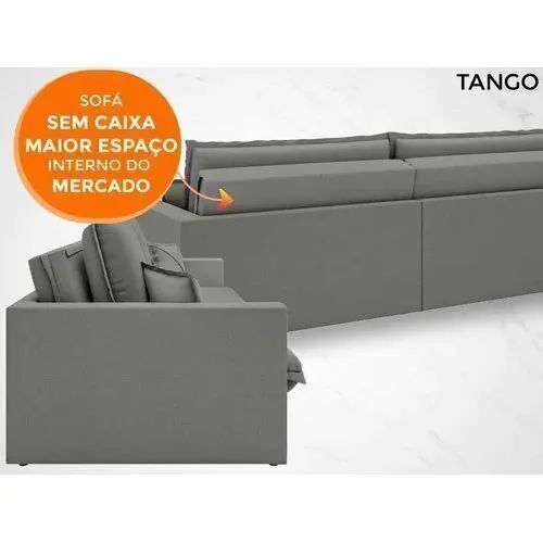 Sofá Tango 2,00m sem caixa, Retrátil e Reclinável Velosuede Bege - Foto 3