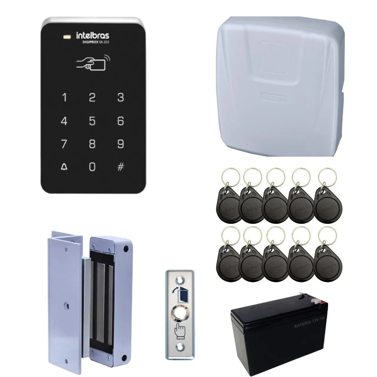 Sistema de controle de acesso Intelbras.