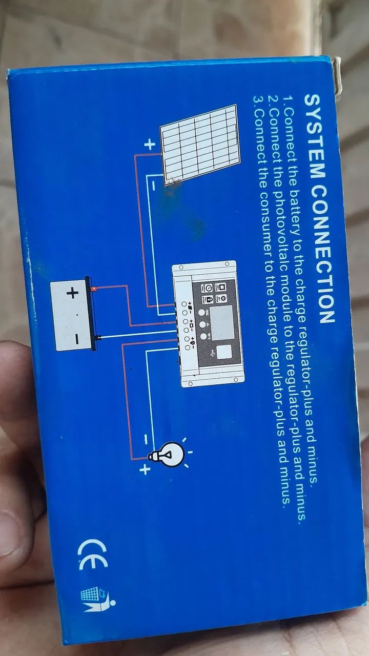 Controlador 30A e placa solar 10w  - Foto 2