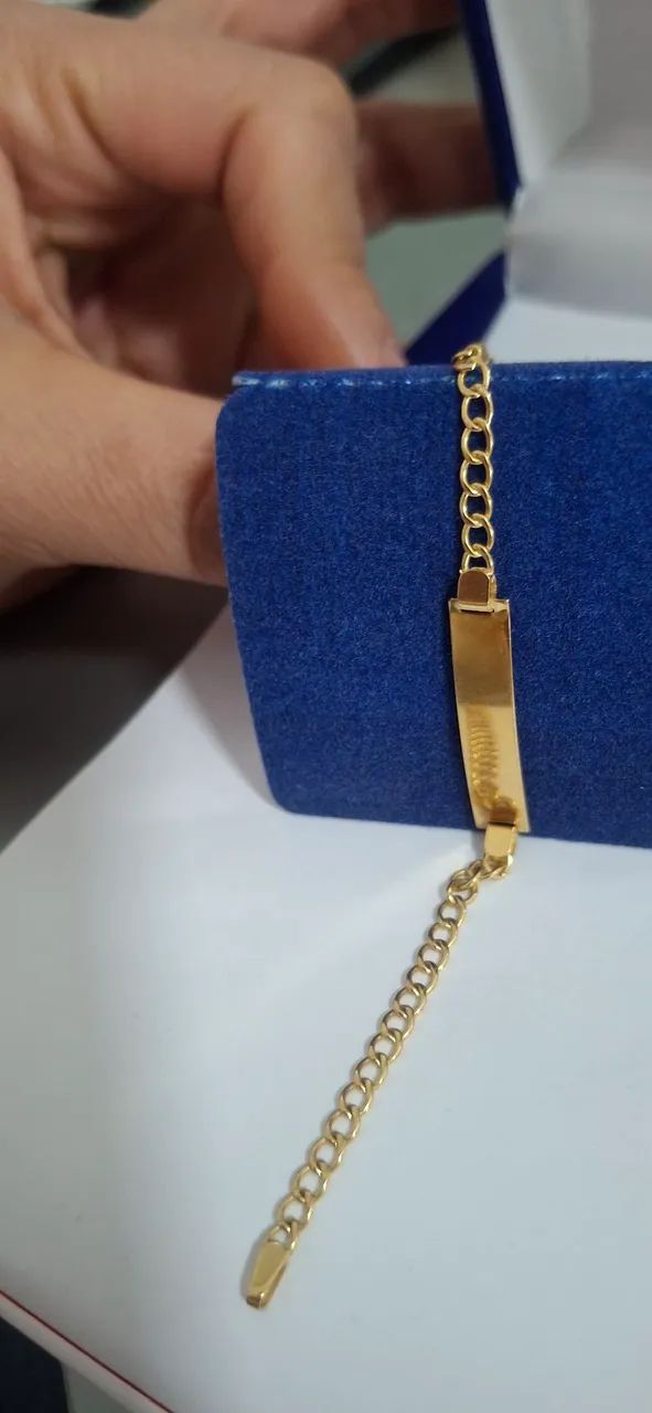 Pulseira infantil ouro 18k - Foto 3