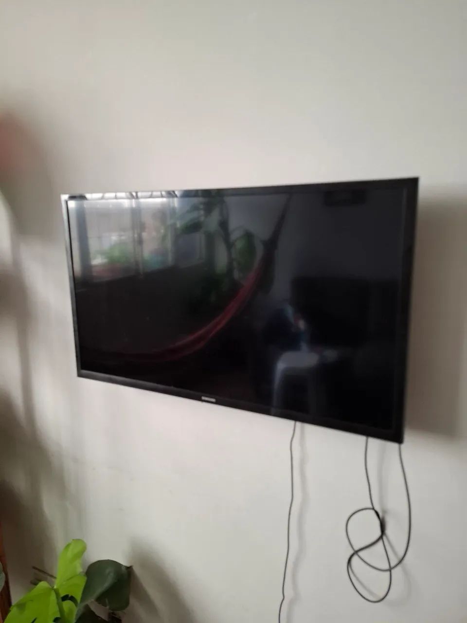 smart tv led display 32 samsung + antena + Chromecast + suporte de parede