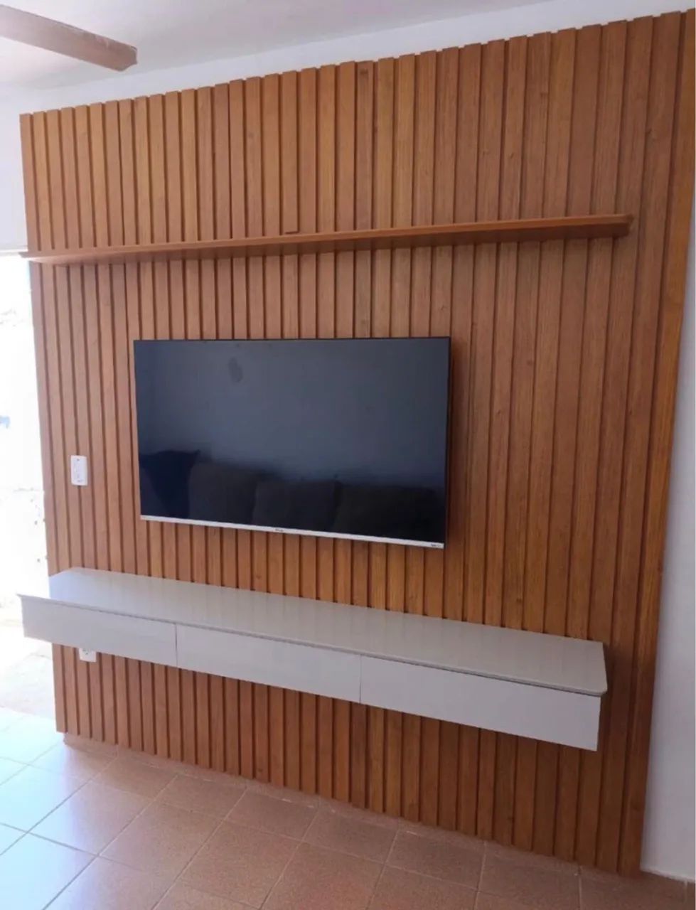 Painel Ripado Com Bancada Novo 