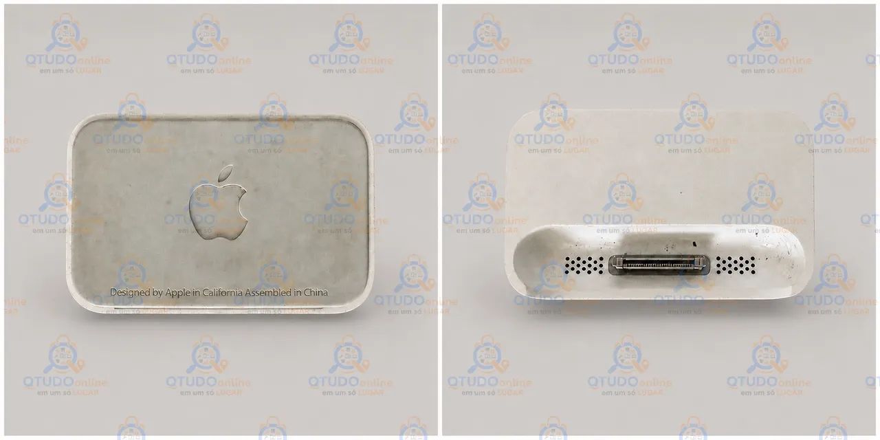 base Dock original Apple com conector de 30 pinos, compatível com iPhones e iPods antigos.