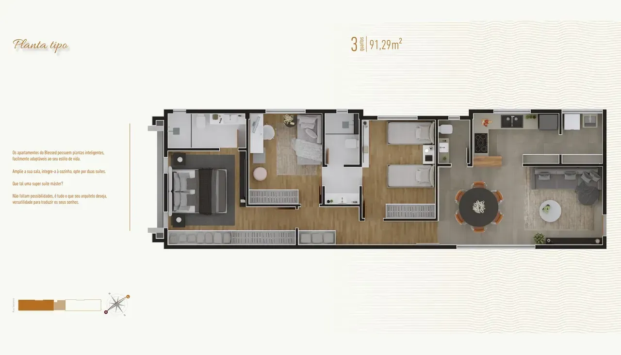 PLANTA 91m²