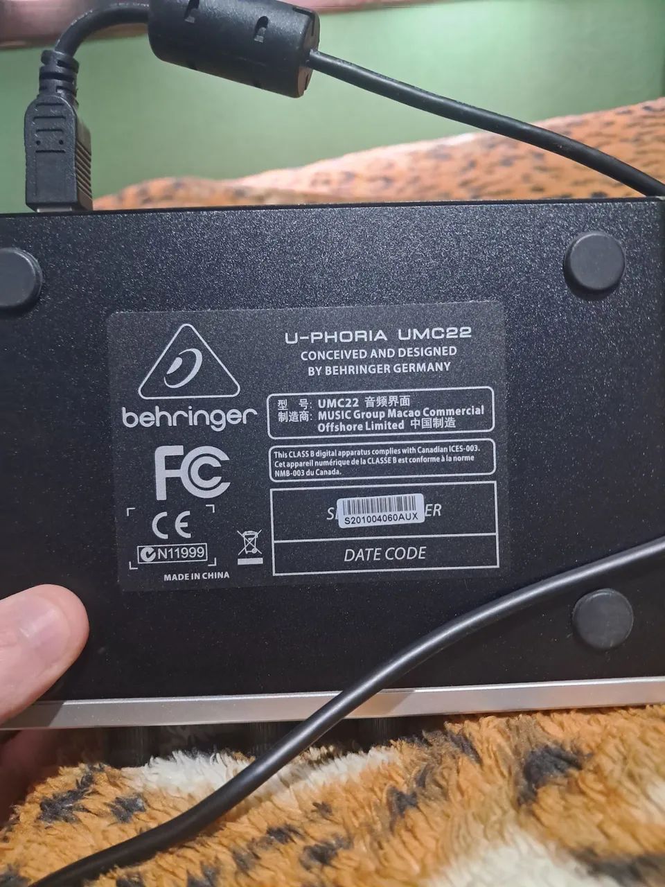UMC 22 - BEHRINGER Placa de áudio em perfeito estado - Foto 3