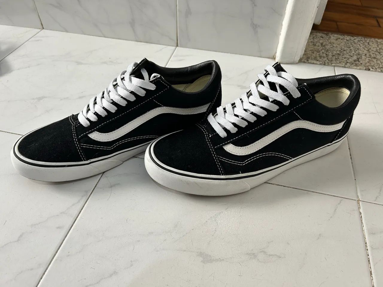 Usado 1x - Tênis Vans Old School Preto e Branco - Foto 3