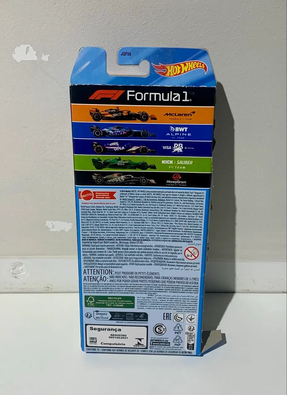 Hot Wheels F1 2024 - Pack Com 5 Carrinhos Fórmula 1 - Foto 2