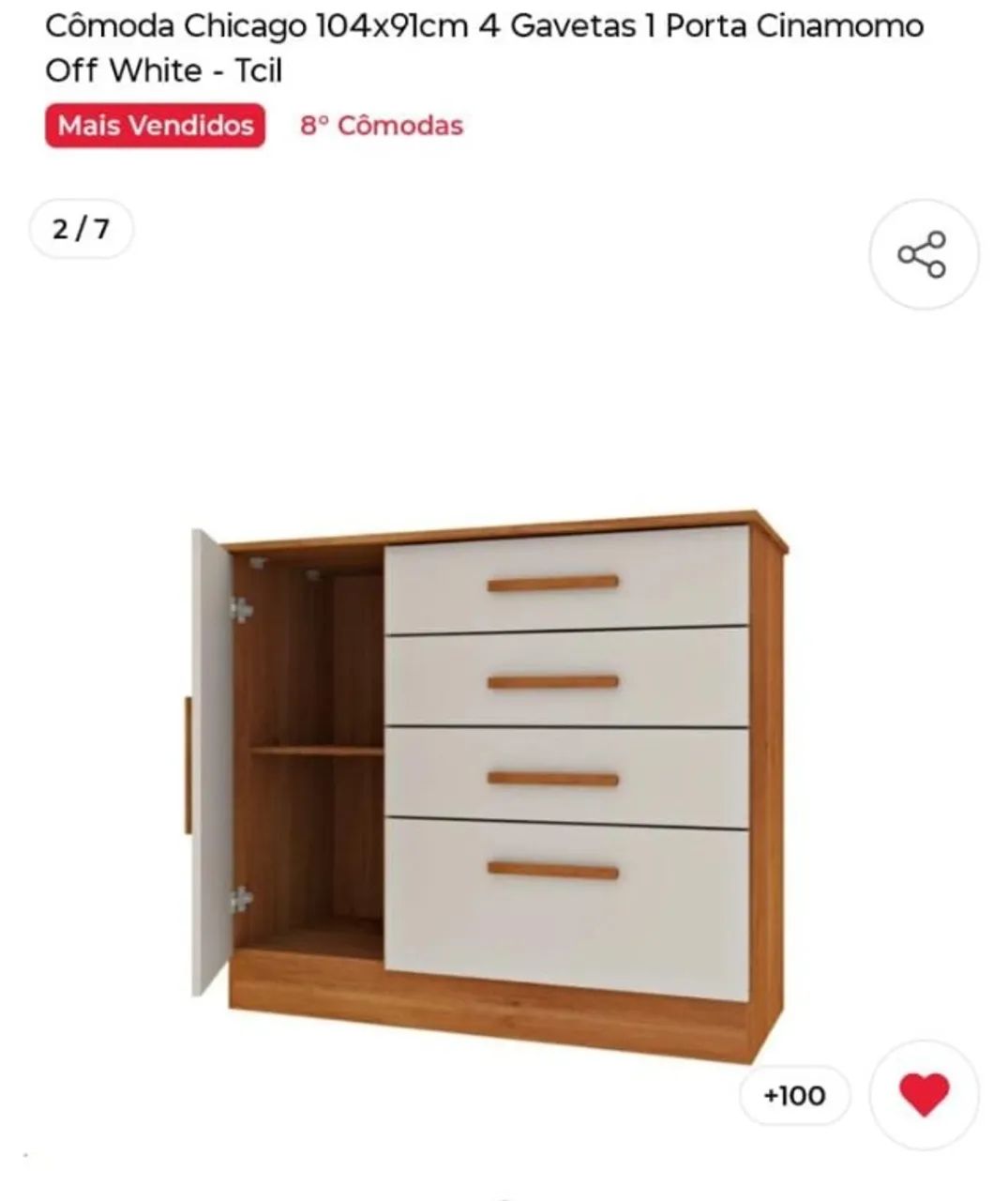 Comoda 4 gavetas e 1 porta semi nova  em perfeito estado. 