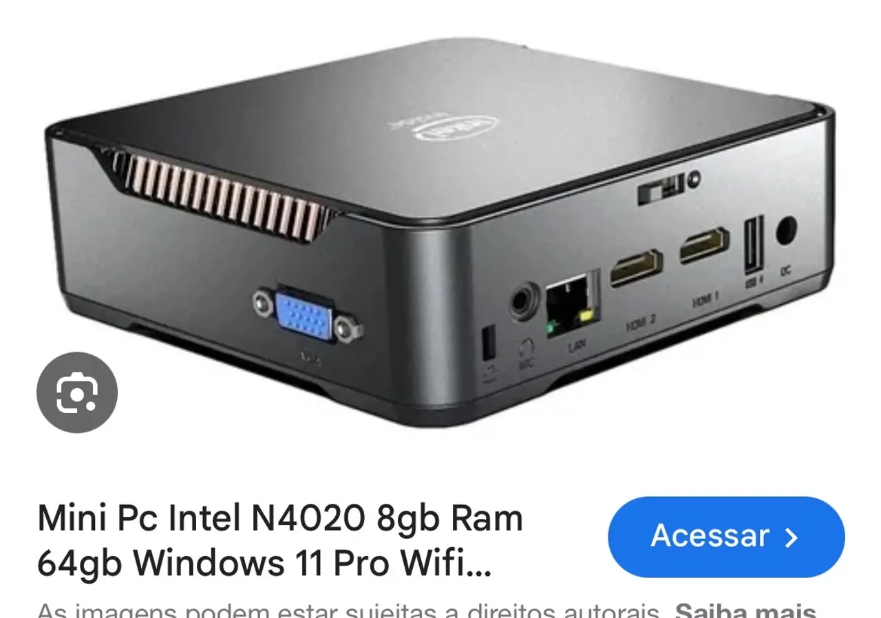 Mini PC Dell Optiplex 3060 Micro i8100T 8Gb RAM 240GB SSD Windows