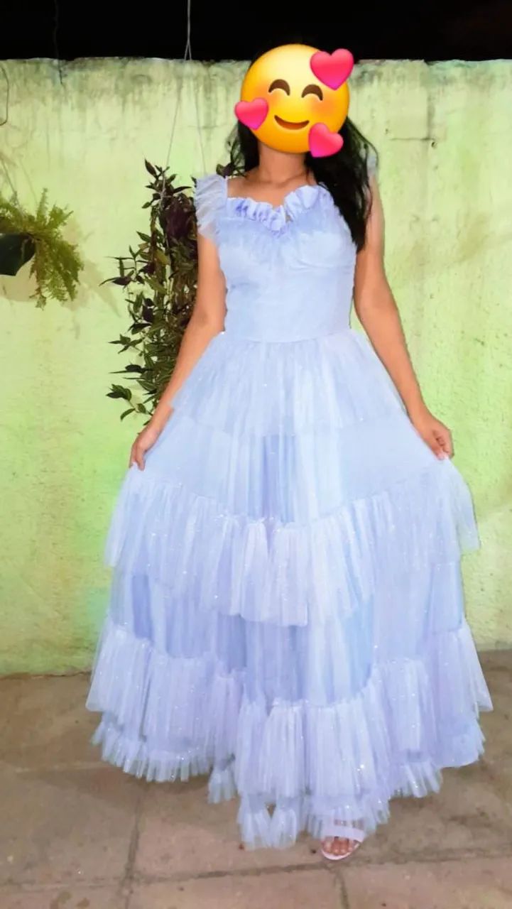 Vestido de festa azul  - Foto 3