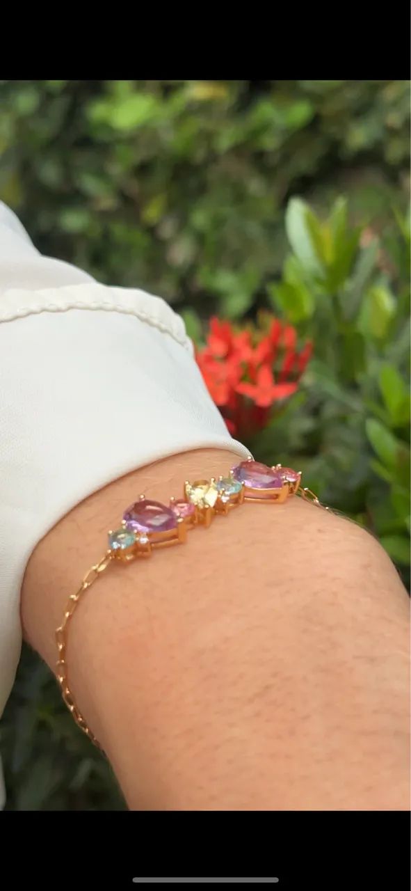 Maleta com 23 peças de semijoias 18k - Foto 4