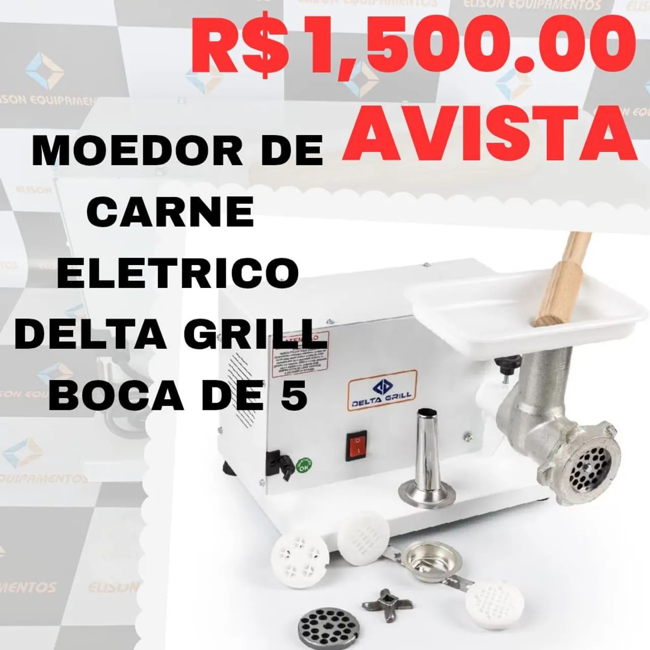 Moedor de carne elétrico boca de 5
